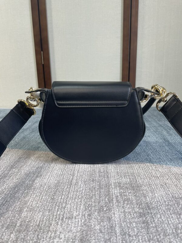 Chloe Tess Saddle Crossbody HandBag - Black 97672 - Image 4