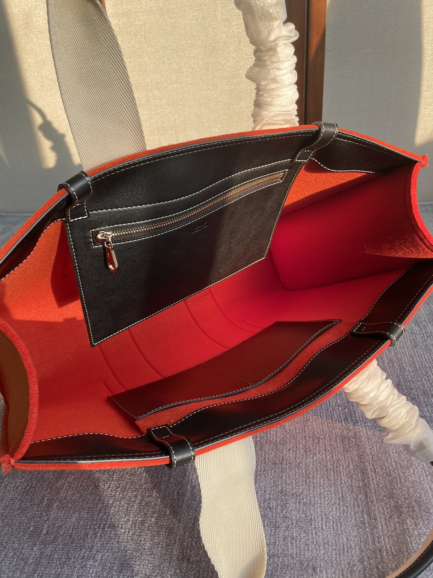 Chloe Woody Large Tote Bag - Red 87752 - Image 2