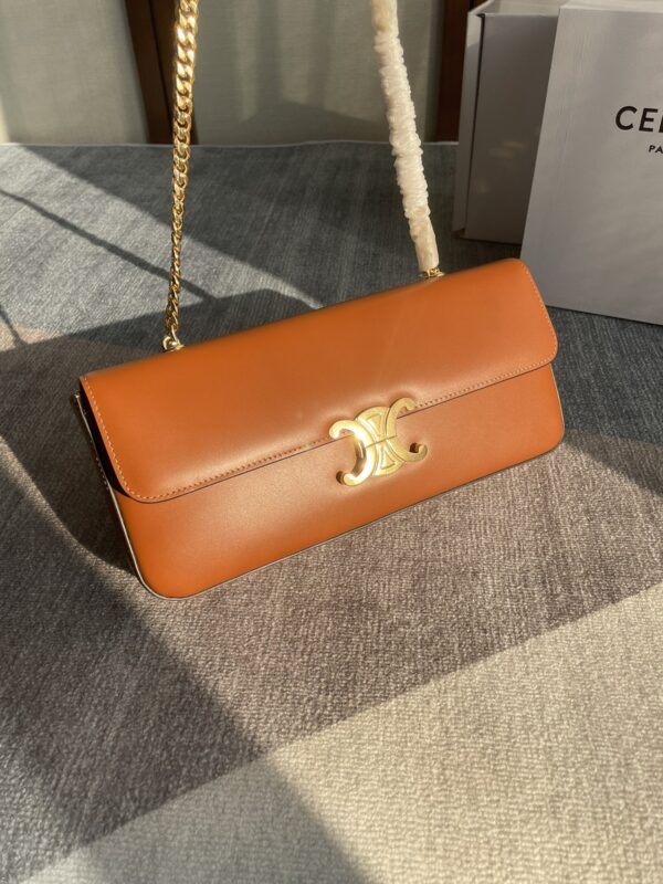 Celine Chain Armpit Bag - Orange 86239 - Image 3