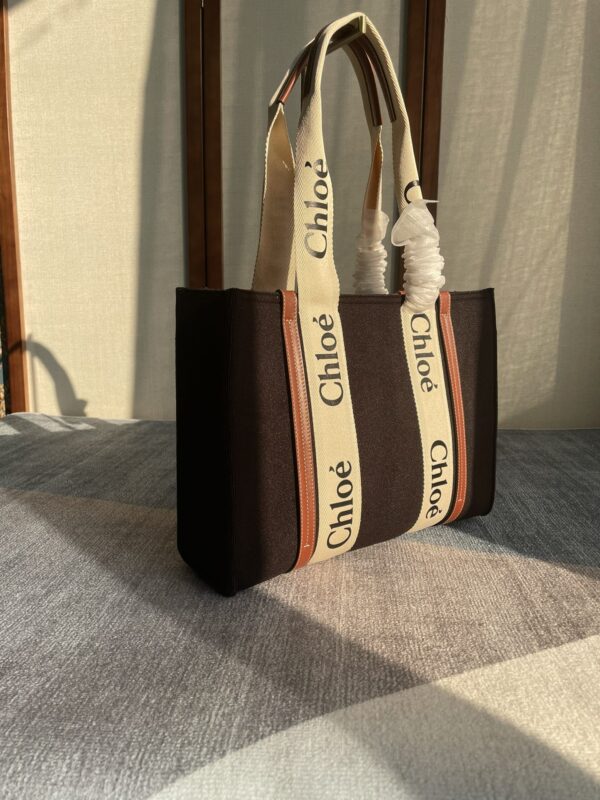 Chloe Woody Medium Tote Bag - Brown 77875 - Image 5