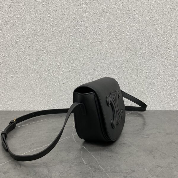 Celine Folco Saddle Bag - Black 58987 - Image 5
