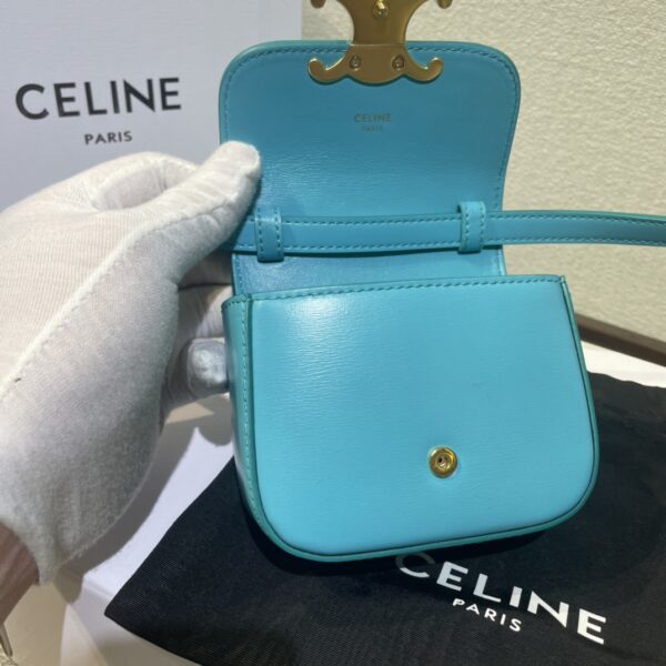 Celine 2022 New Mini Headphone Bag - Sea Green 27893 - Image 3