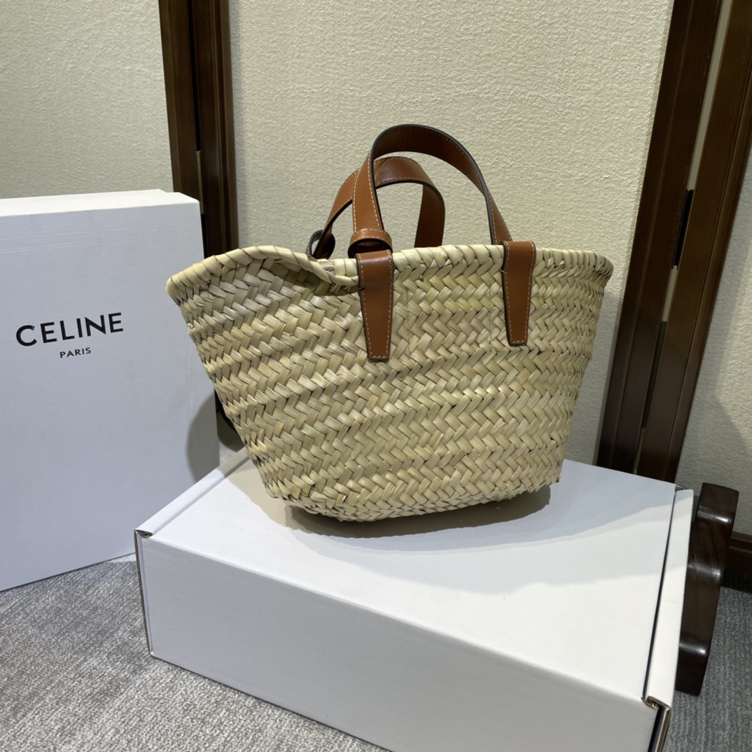 Celine Spring And Summer Straw Bag - Brown 18704 - Image 4