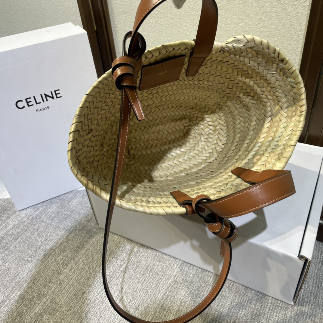 Celine Spring And Summer Straw Bag - Brown 18704 - Image 2