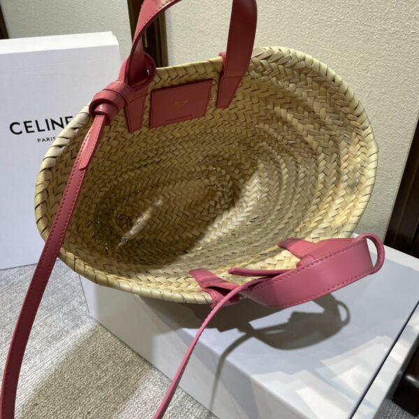 Celine Spring And Summer Straw Bag - Pink 99521 - Image 2