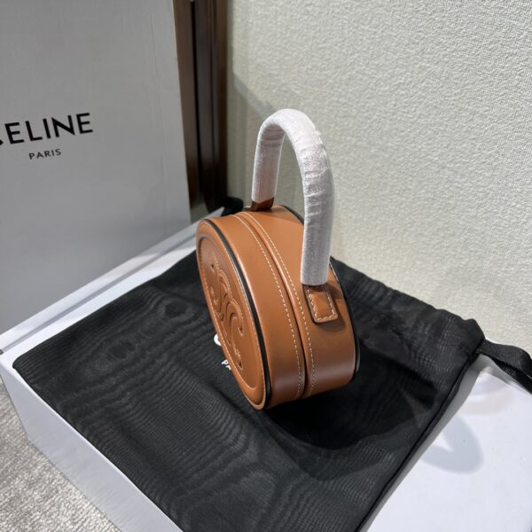 Celine Portable Mooncake Bag - Brown 97622 - Image 4