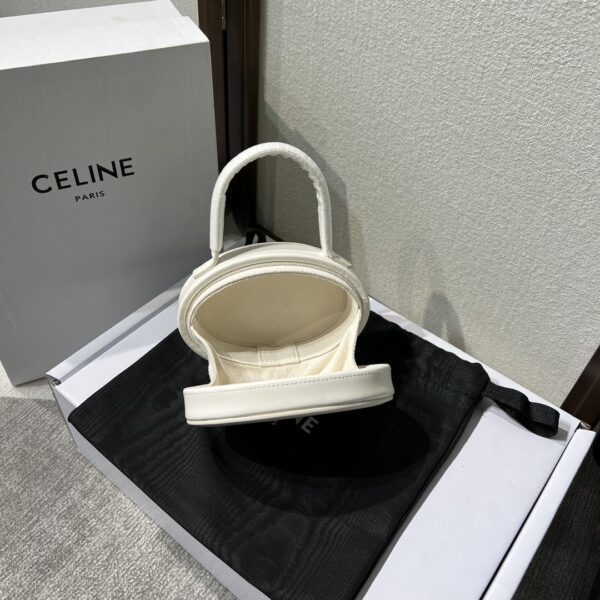 Celine Portable Mooncake Bag - White 33558 - Image 3