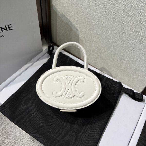 Celine Portable Mooncake Bag - White 33558 - Image 5