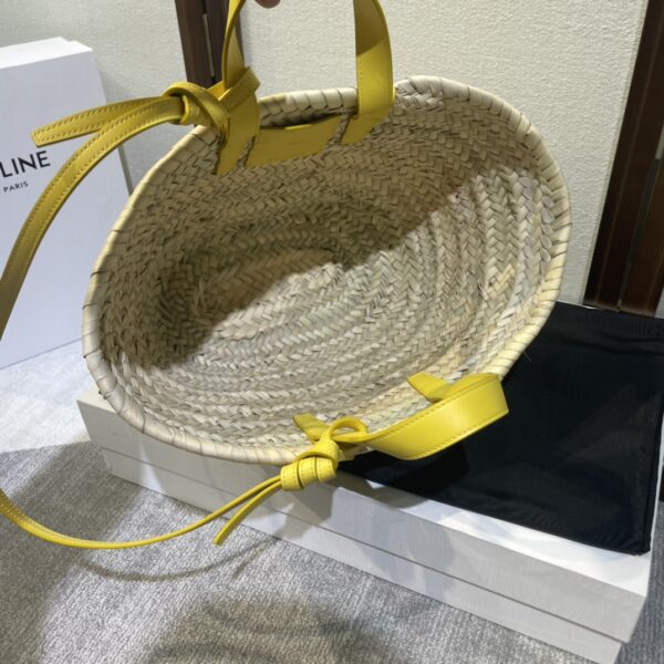 Celine Spring And Summer Straw Bag - Yellow 71494 - Image 2