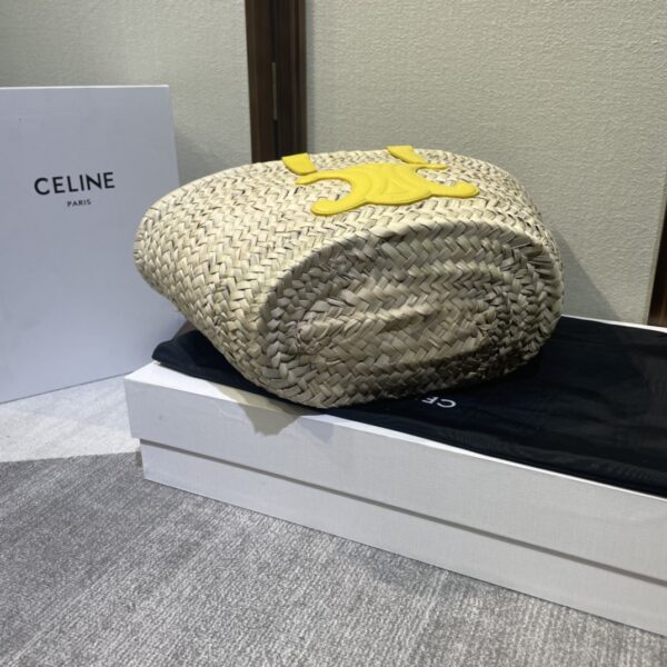 Celine Spring And Summer Straw Bag - Yellow 71494 - Image 3