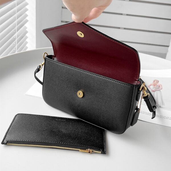 Coach One-shoulder Cross-body Letter Envelope Women's Bag - Black 27712 - Image 2