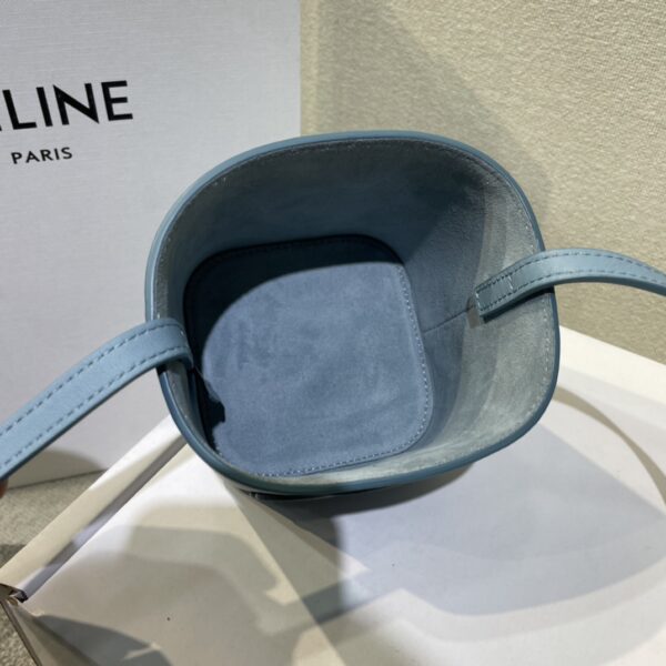 Celine Boxtriomphe Three-dimensional Small Bucket Bag - Blue 21627 - Image 2