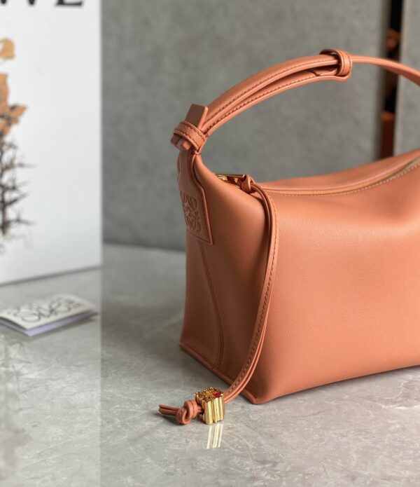 Celine Napa Lunch Box Bag - Peach 44140 - Image 4