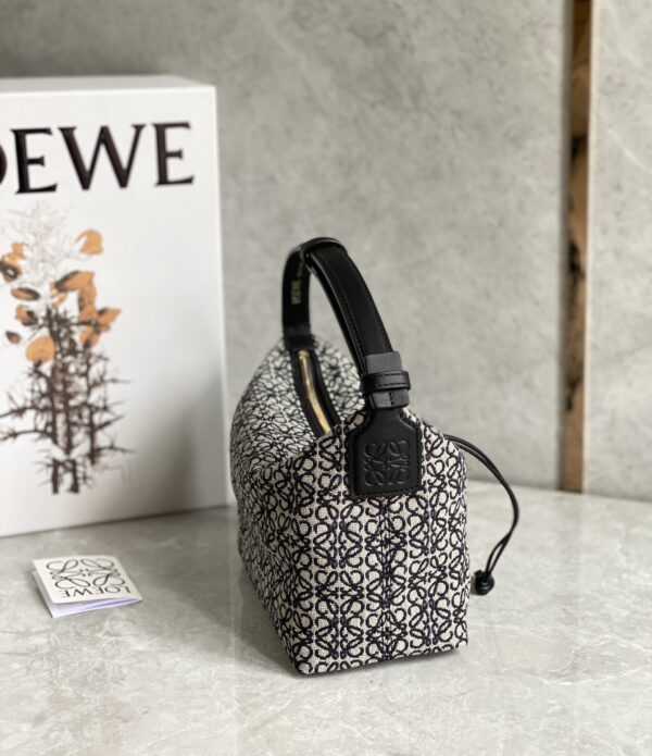 Celine Cubi Embroidered Lunch Small Bag - Black 72800 - Image 4
