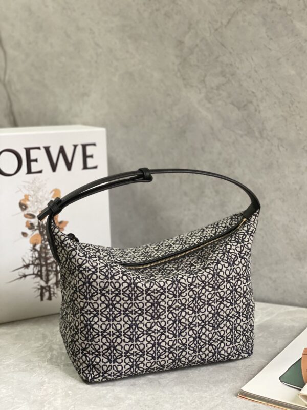 Celine Cubi Embroidered Lunch Medium Bag - Black 74983 - Image 4