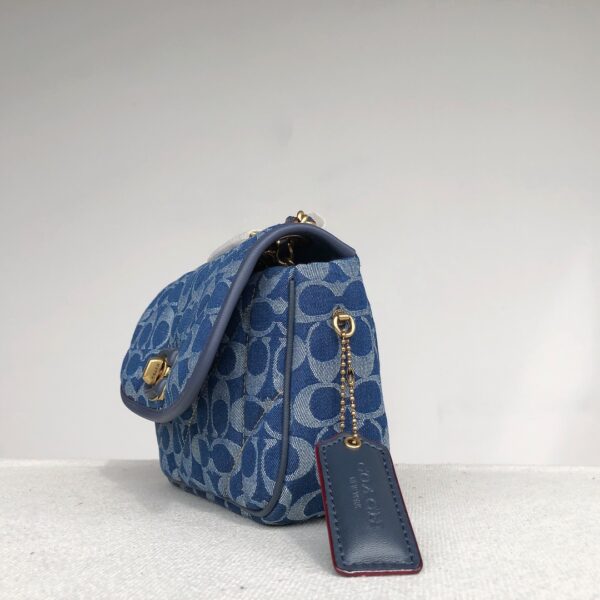 Coach Quilted Pillow Madison Shoulder Bag - Blue 51176 - Image 4