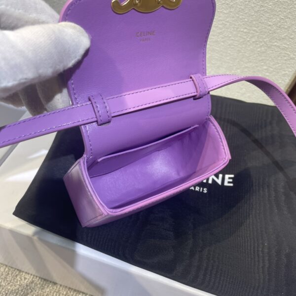 Celine 2022 New Mini Headphone Bag - Purple 99546 - Image 3