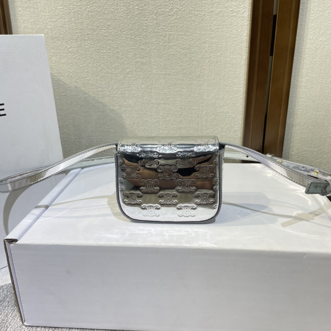 Celine Mini Headphone Bag - Silver 72953 - Image 5