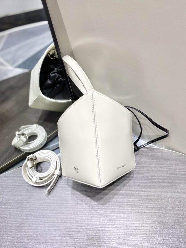 Givenchy Mini Cut Out Bucket Bag - White 81679 - Image 5