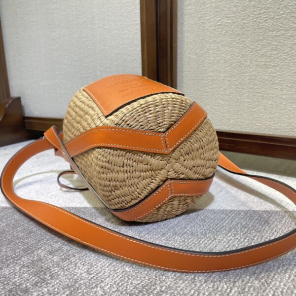 Chloe Concave Shape Basket Bag - Orange 30390 - Image 3