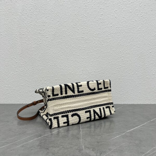 Celine Large Gap Stripes Tote Bag - Black 87947 - Image 3