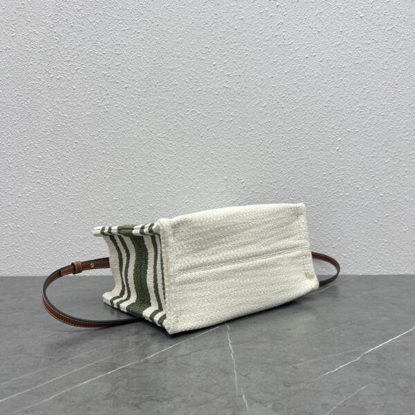 Celine Large And Small Stripes Tote Bag - Green 25783 - Image 3