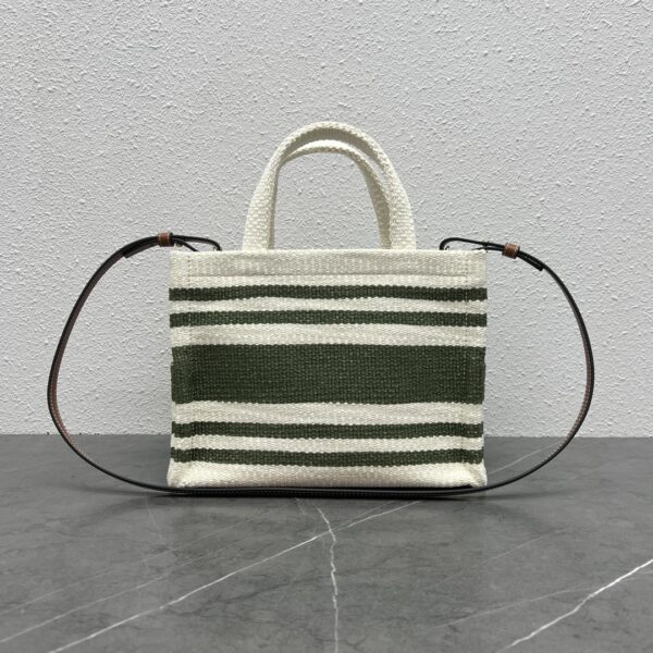Celine Large And Small Stripes Tote Bag - Green 25783 - Image 4