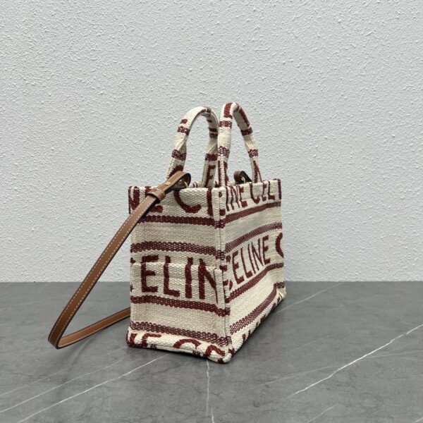 Celine Large Gap Stripes Tote Bag - Brown 82388 - Image 5