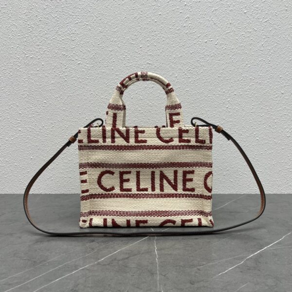 Celine Large Gap Stripes Tote Bag - Brown 82388 - Image 4