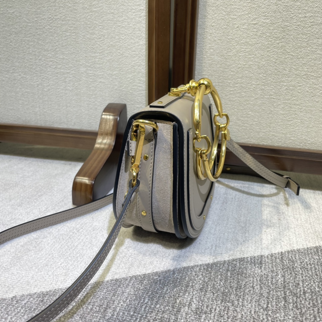 Chloe Small Nile Bracelet Minaudiere Handbag - Gray 58918 - Image 5