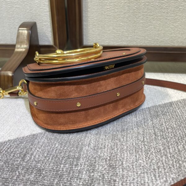 Chloe Small Nile Bracelet Minaudiere Handbag - Brown 57466 - Image 3