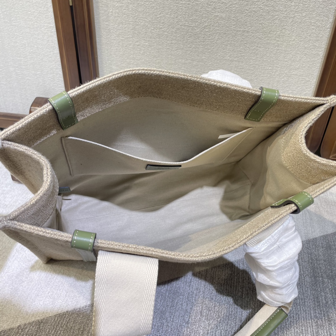 Chloe Woody Medium Shoulder Strap Tote Bag - Green 89490 - Image 2