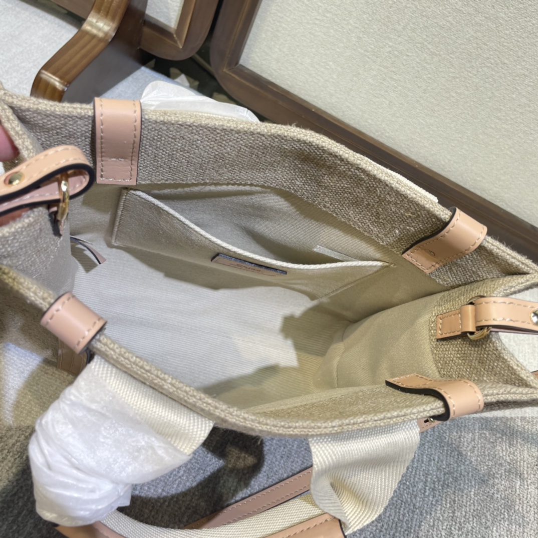 Chloe Woody Small Shoulder Strap Tote Bag - Cream 62130 - Image 2