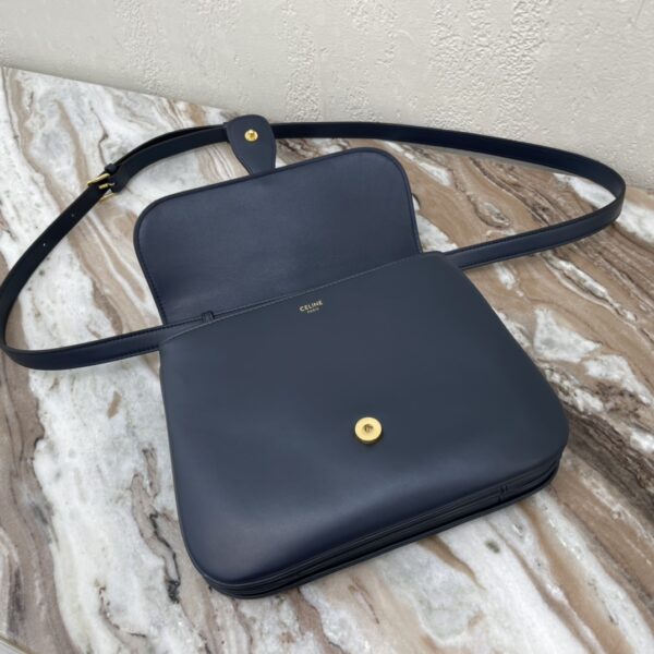 Celine Tabou Medium Smooth Cow Leather Handbag - Blue 41709 - Image 3