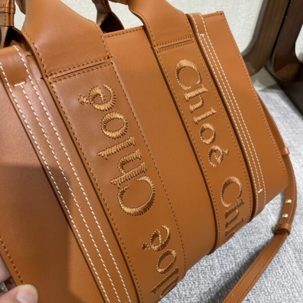Chloe 22S Woody Medium Tote Bag - Brown 52045 - Image 3