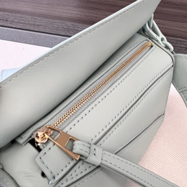 Celine Loewe Satin Cow Leather Puzzle Mini Handbag - Blue 89733 - Image 2
