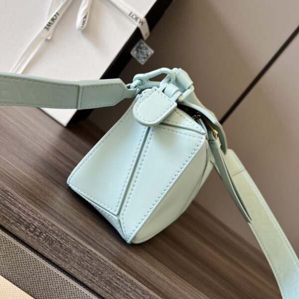 Celine Loewe Satin Cow Leather Puzzle Mini Handbag - Blue 89733 - Image 5