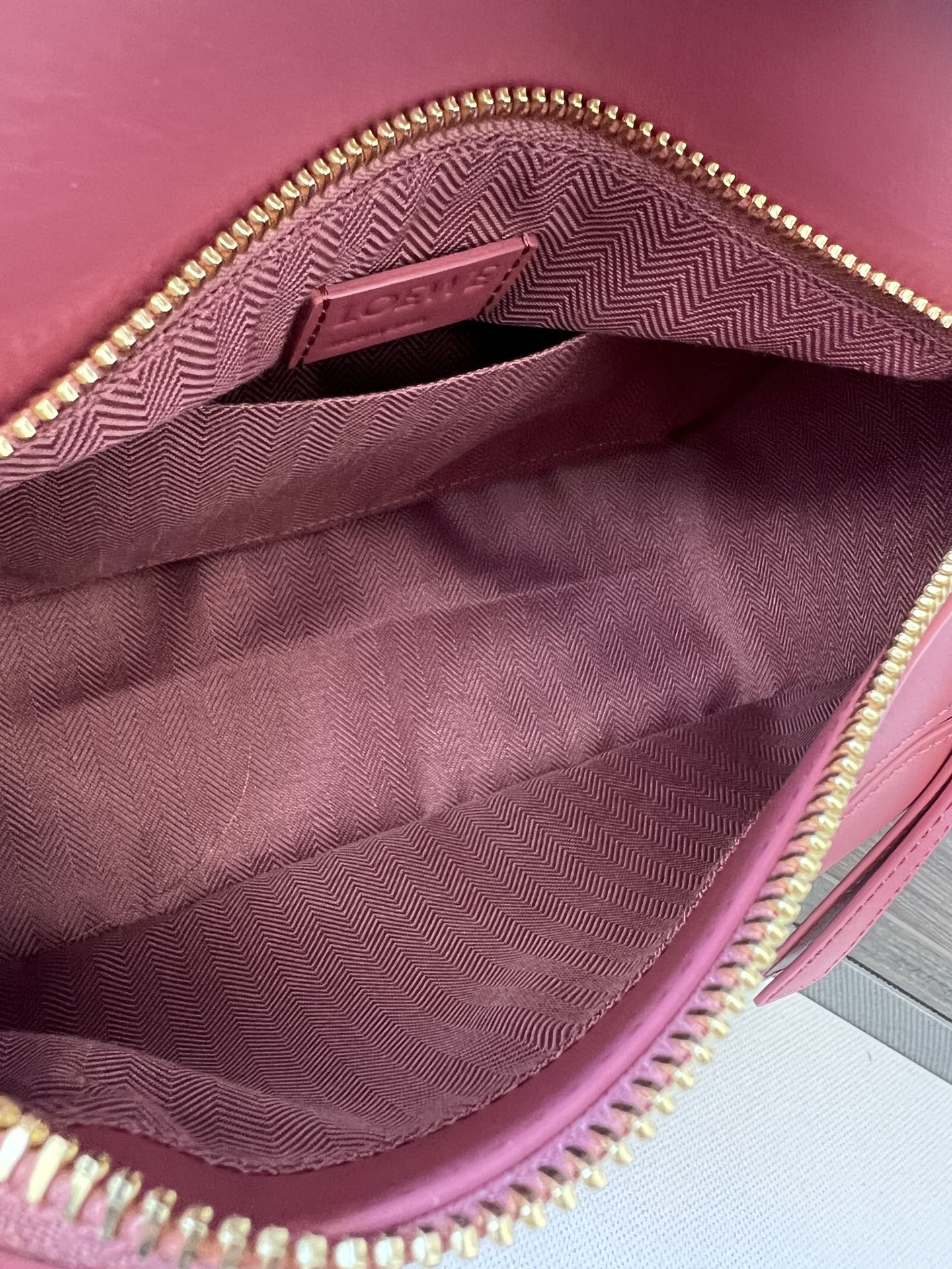 Celine Loewe Satin Cow Leather Puzzle Small Handbag - Pink 12157 - Image 2