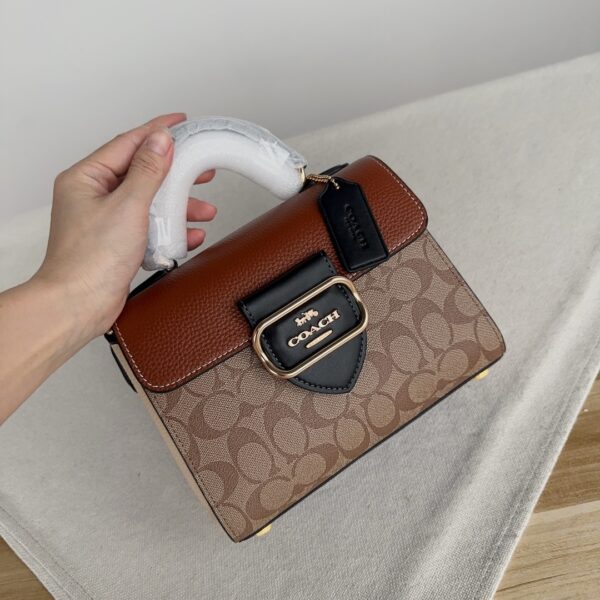 Coach Morgan Top handle Modern Retro Handbag - Brown 69543 - Image 2