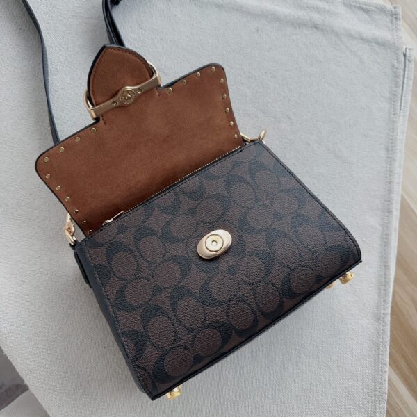 Coach Morgan Top handle Modern Retro Handbag - Black 82114 - Image 2