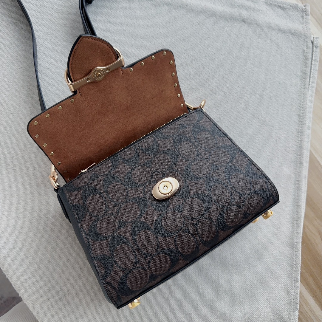 Coach Morgan Top handle Modern Retro Handbag - Black 82114 - Image 2