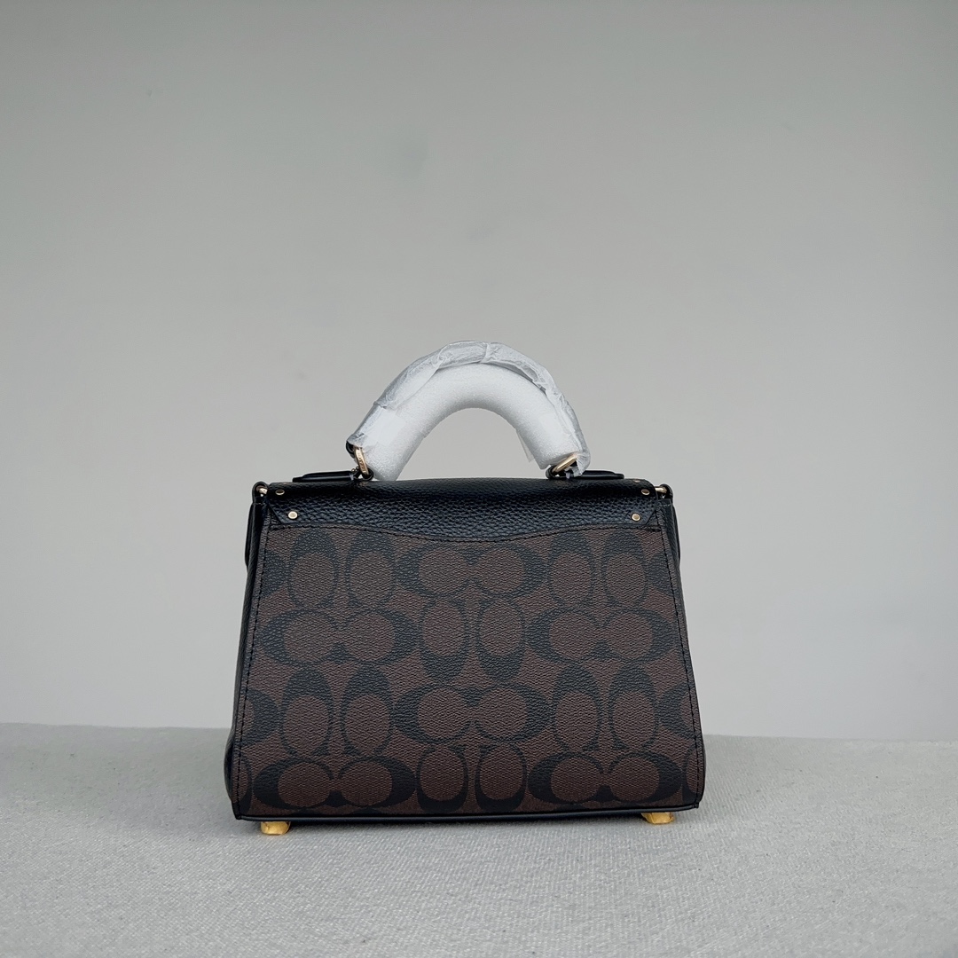 Coach Morgan Top handle Modern Retro Handbag - Black 82114 - Image 4