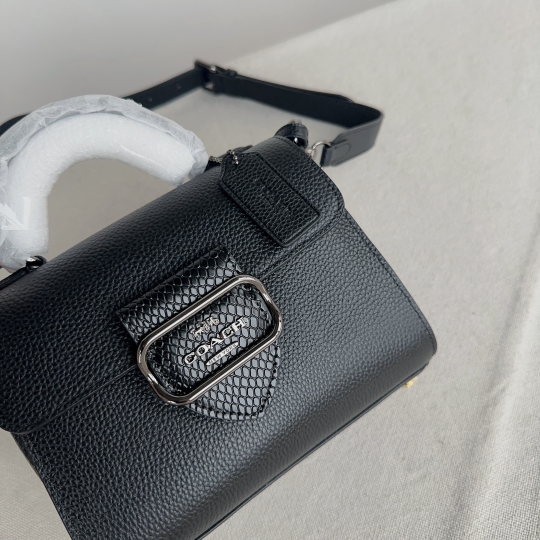 Coach Morgan Top handle Modern Retro Handbag - Black 63200 - Image 3
