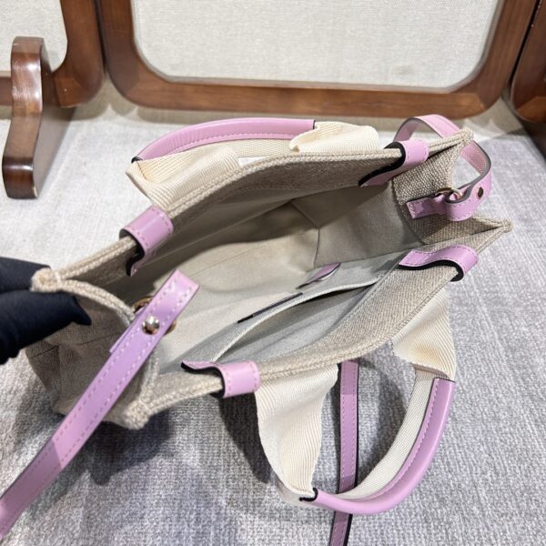 Chloe Woody Small Shoulder Strap Tote Bag - Purple 25185 - Image 2