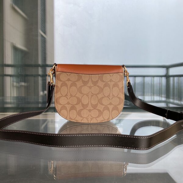 Coach Ole Women’s Classic Logo Canvas Kleo Shoulder Bag - Orange 93993 - Image 5