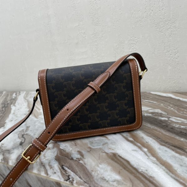 Celine Teen Triomphe Canvas And Calfskin Handbag 26868 - Image 4