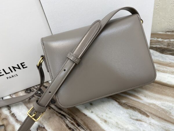 Celine Teen Triomphe Canvas And Calfskin Handbag - Gray 29279 - Image 4