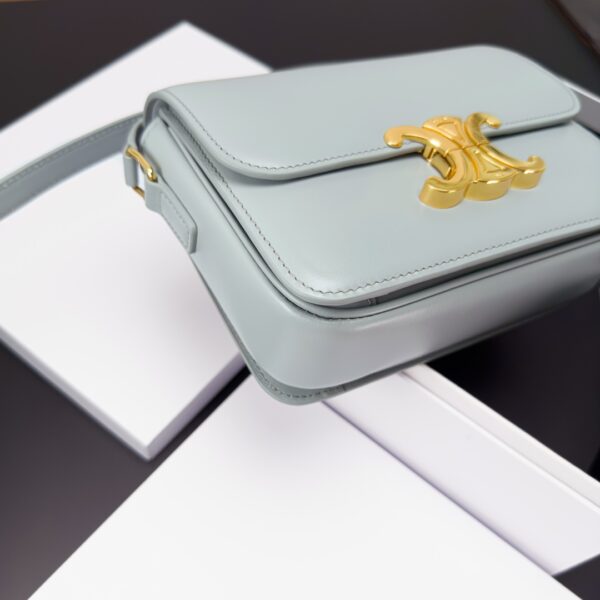 Celine Teen Triomphe Calfskin Handbag - White 34721 - Image 3