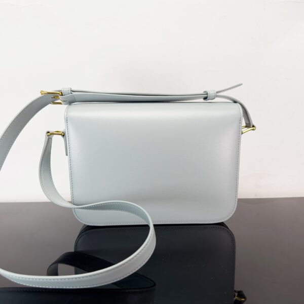 Celine Teen Triomphe Calfskin Handbag - White 34721 - Image 4
