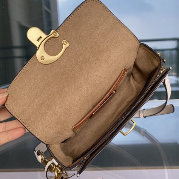 Coach Studio Baguette Crossbody Bag - White 68351 - Image 2